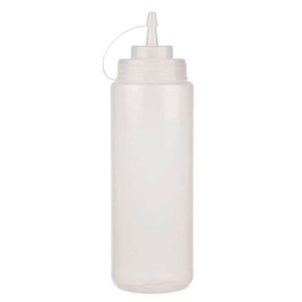 Resto 16 oz Clear Wide Mouth Squeeze Bottle W/lid 6-Pack