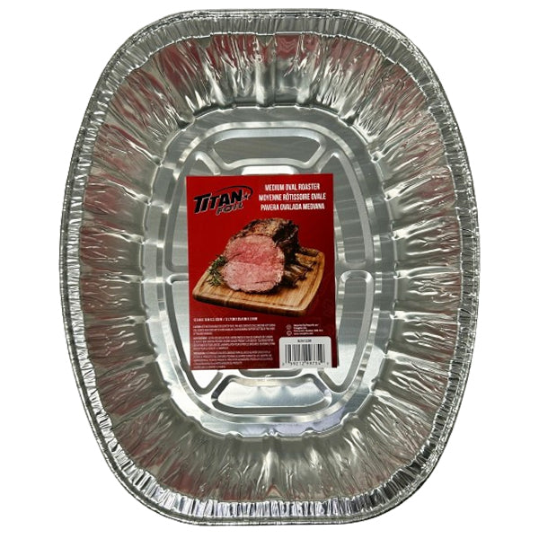 Titan Medium Aluminum Oval Roaster 1-Pack