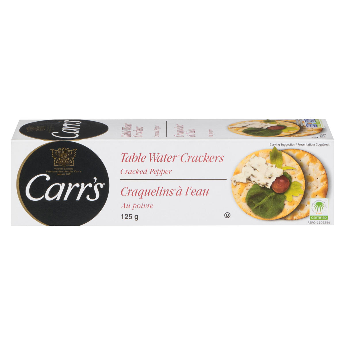 Carrs Twb Cracked Pepper Crackers 125 g