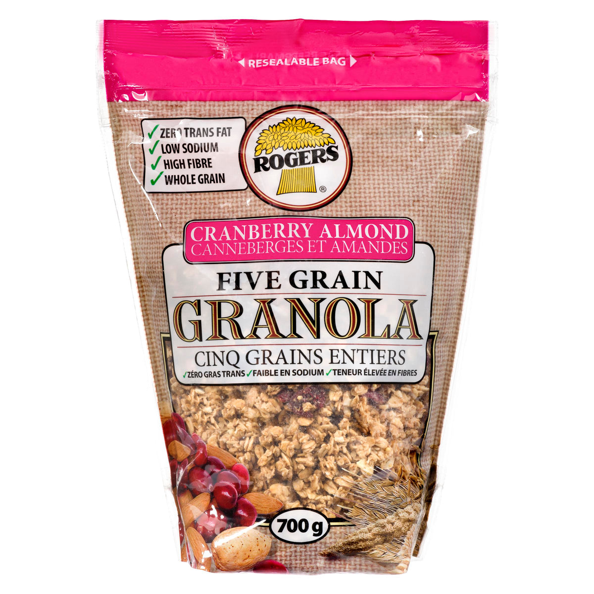 Rogers Five Grain Cranberry Almond Granola 700 g