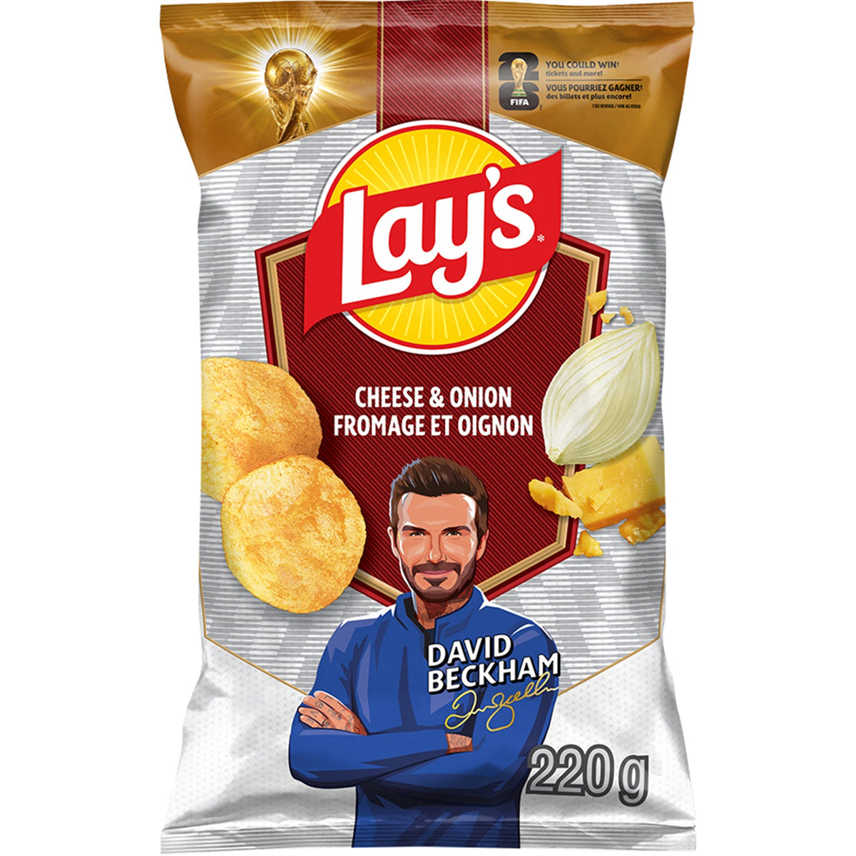 LAYS Cheese and Onion Potato Chips 220 g