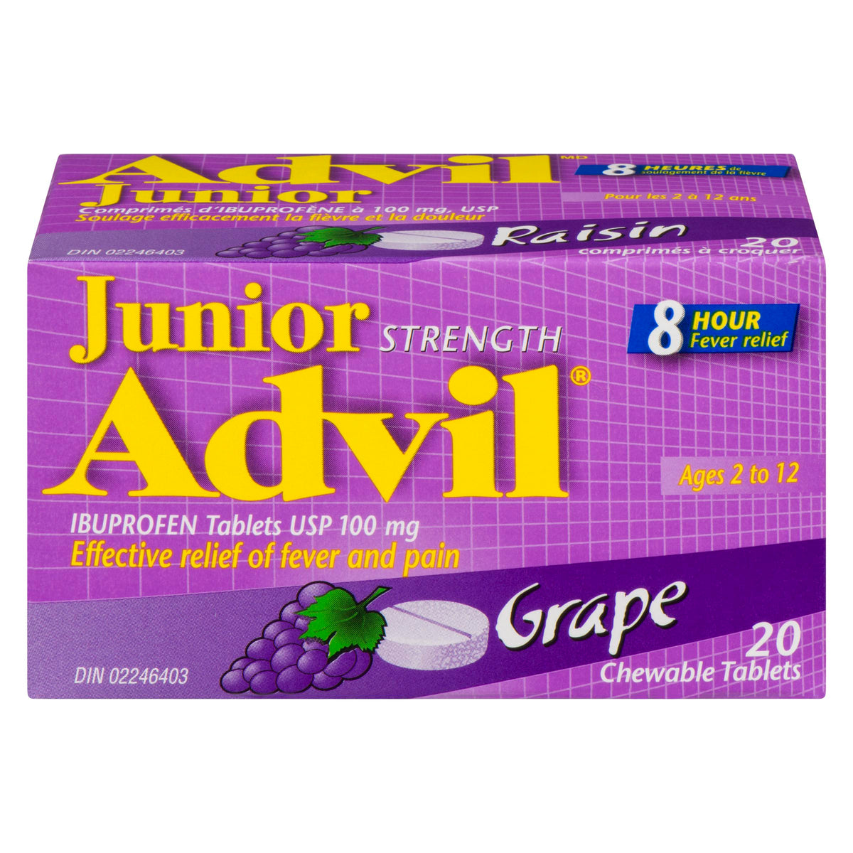 Advil Junior Strength Grape 20 ct