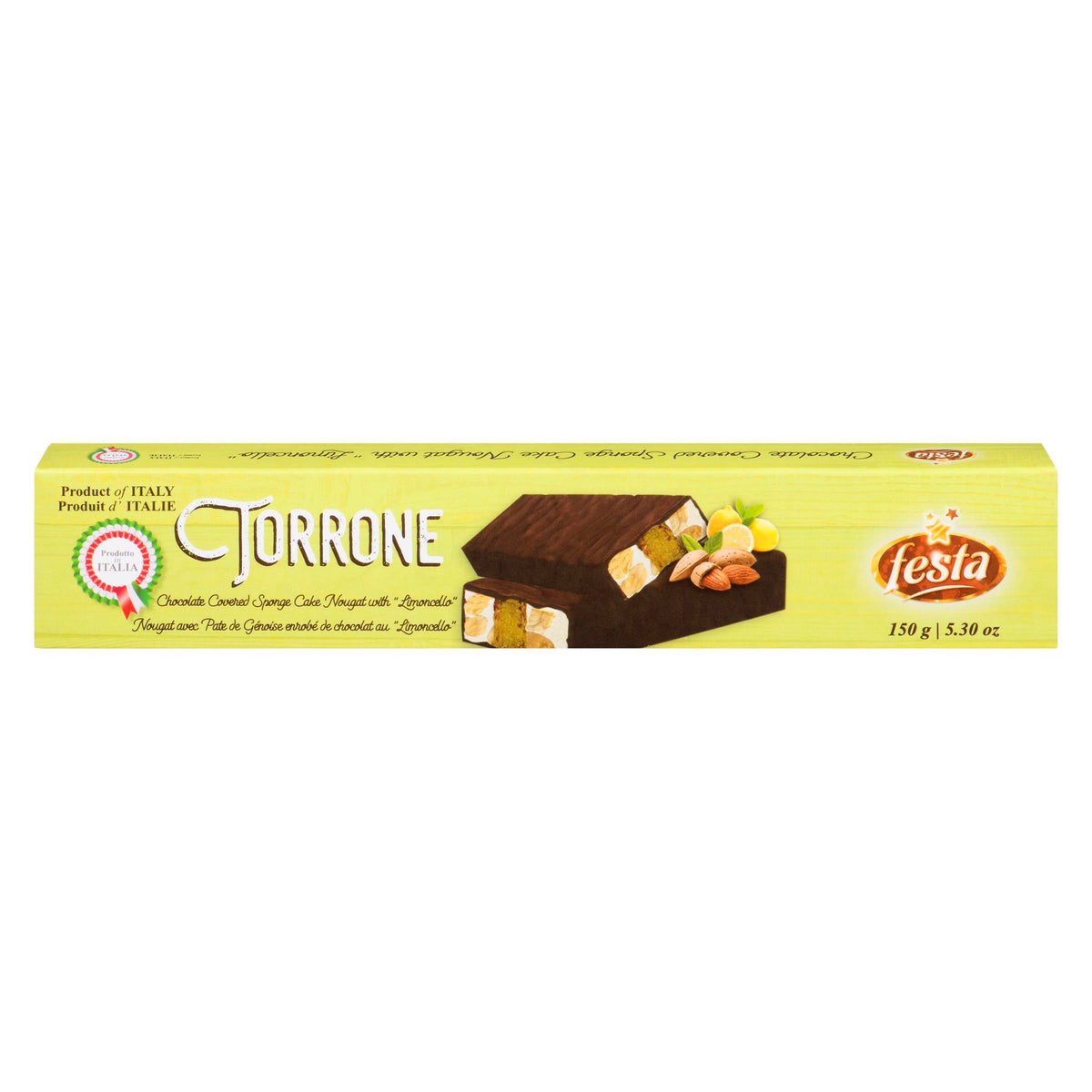 Festa Chocolate Covered Sponge Cake Nougat w/ Limoncello 150 g