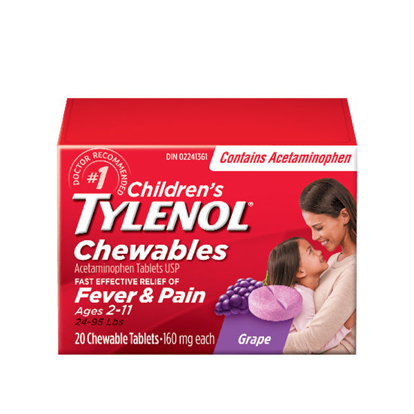 Tylenol Chewables Tab Grape 160MG 32 ct
