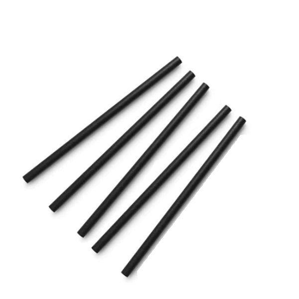 Stone Straw 8" Black Cocktail 250 ct