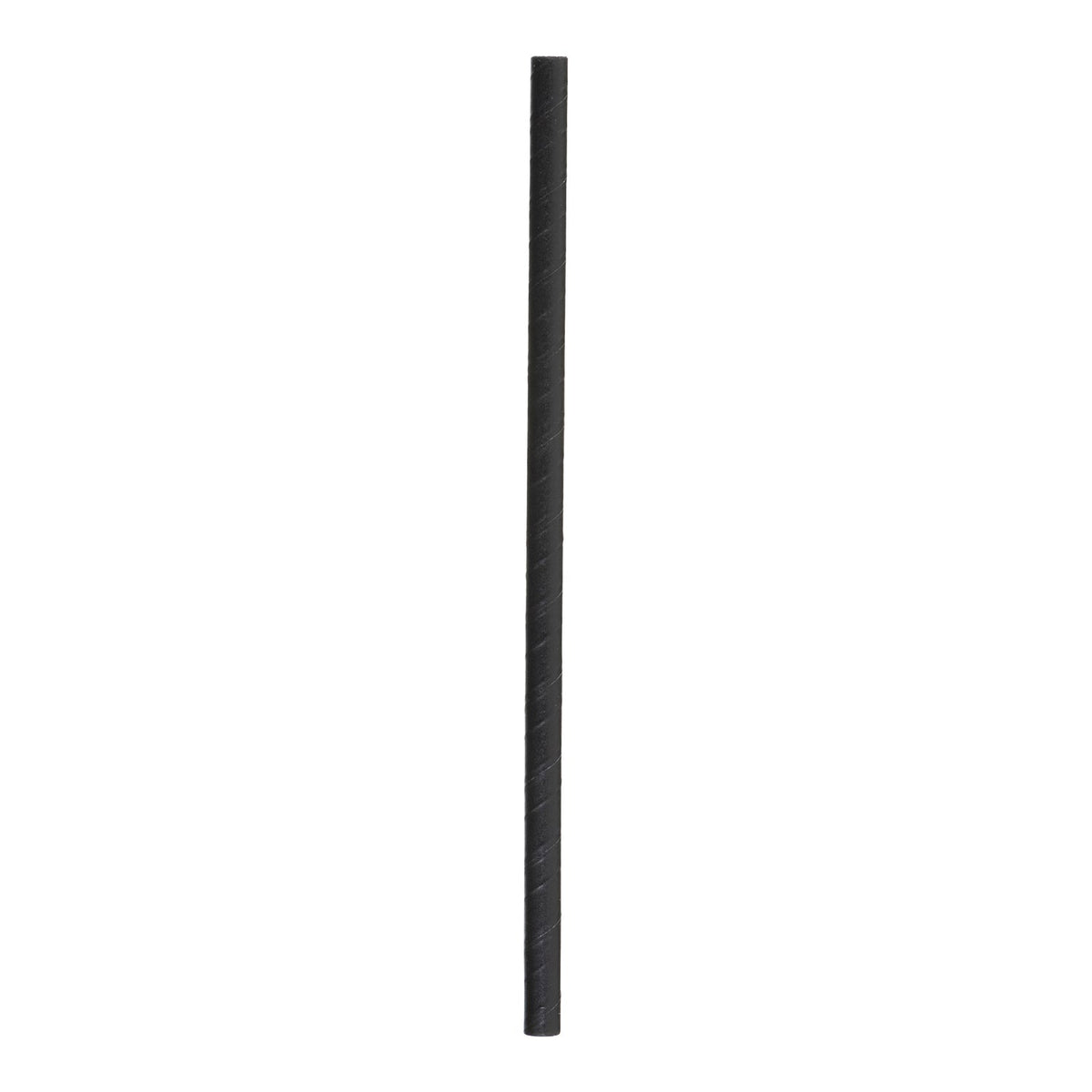 Stonestraw 8" Black Super Jumbo Paper Straw Unwrapped 300 ct