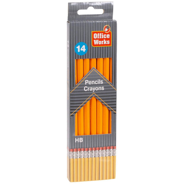 HB Pencil W/eraser 14 pc W/box