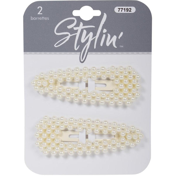 Stylin Girls Styling 2 pc Pearl Snap Barrettes