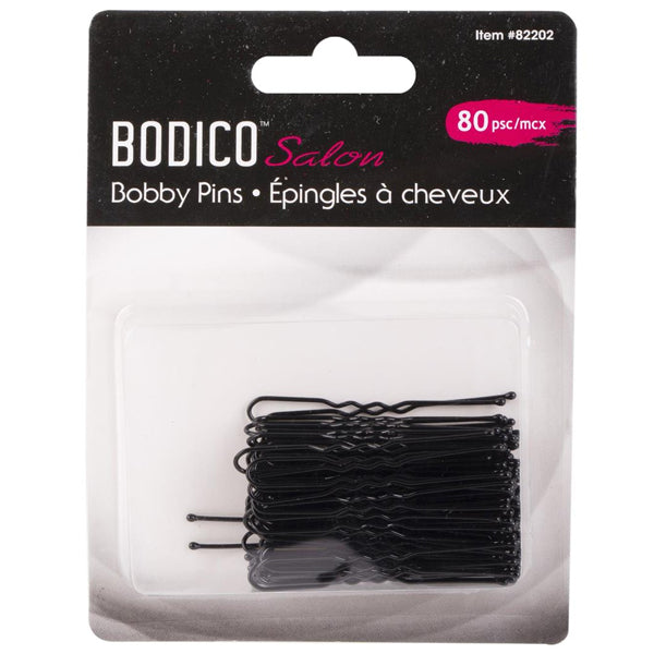 Bodico Salon Bobby Pins Black 80 pc