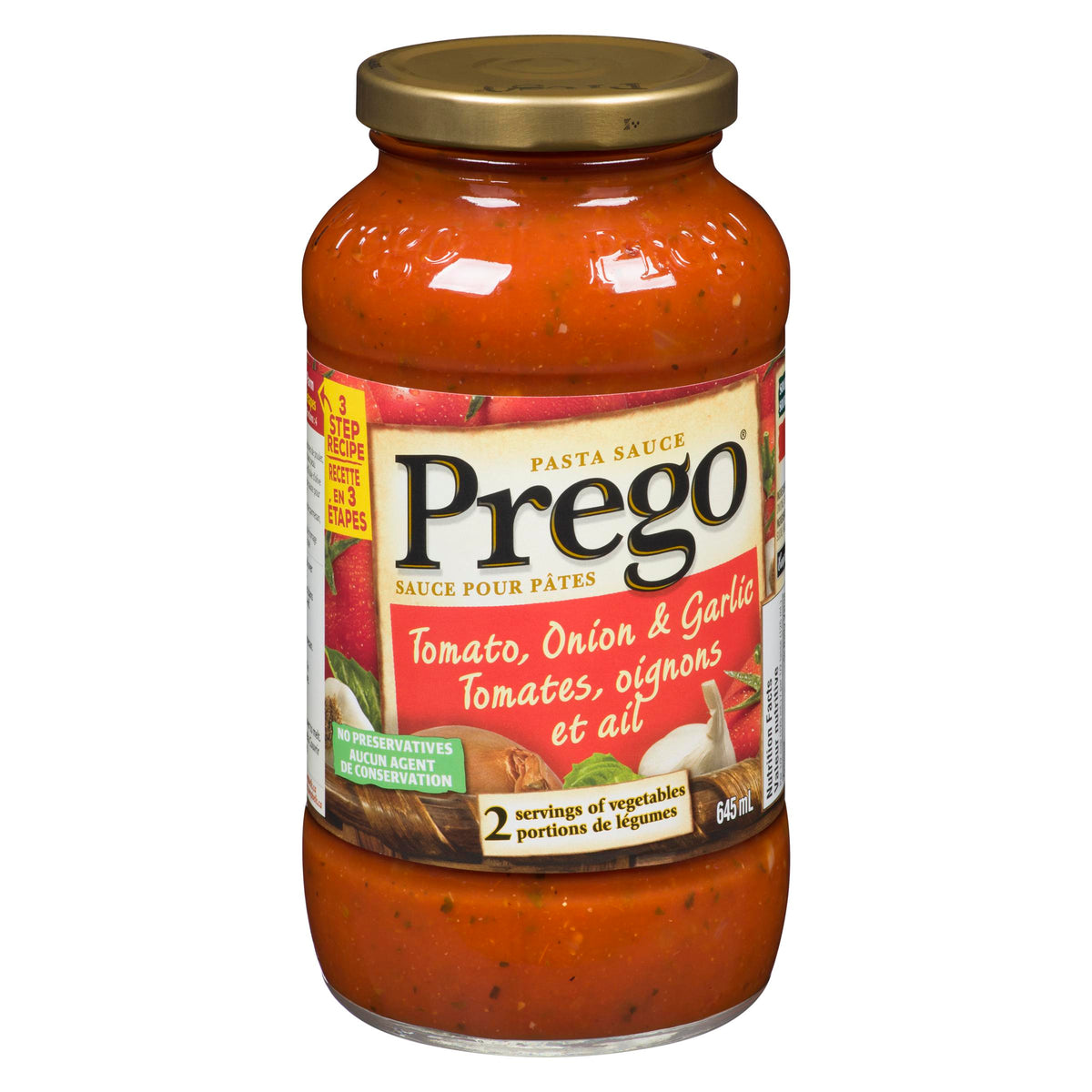Prego Tomato Onion Garlic 645 mL