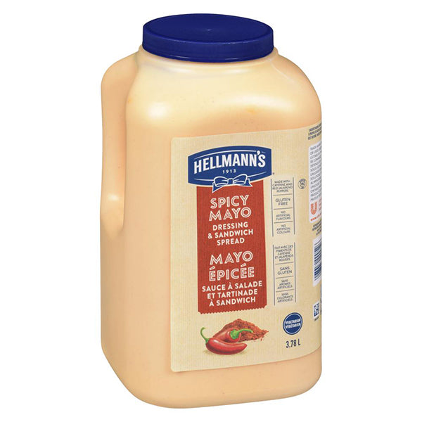 Hellmanns Spicy Mayo Dressing 3.78 L