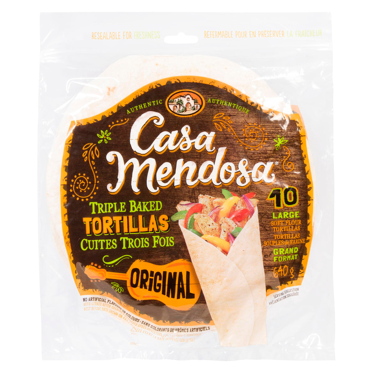 Casa Mendosa Tortillas Original Large 640 g