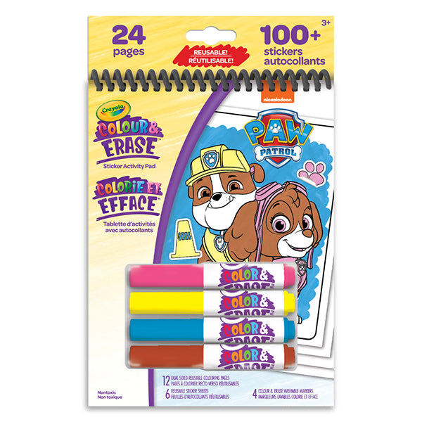 Crayola Colour N Erase Reusable Sticker Activity Pad Paw Patrol