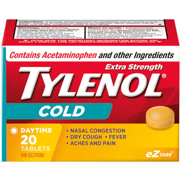 Tylenol Extra Strength Cold Eztab Daytime 20 ct