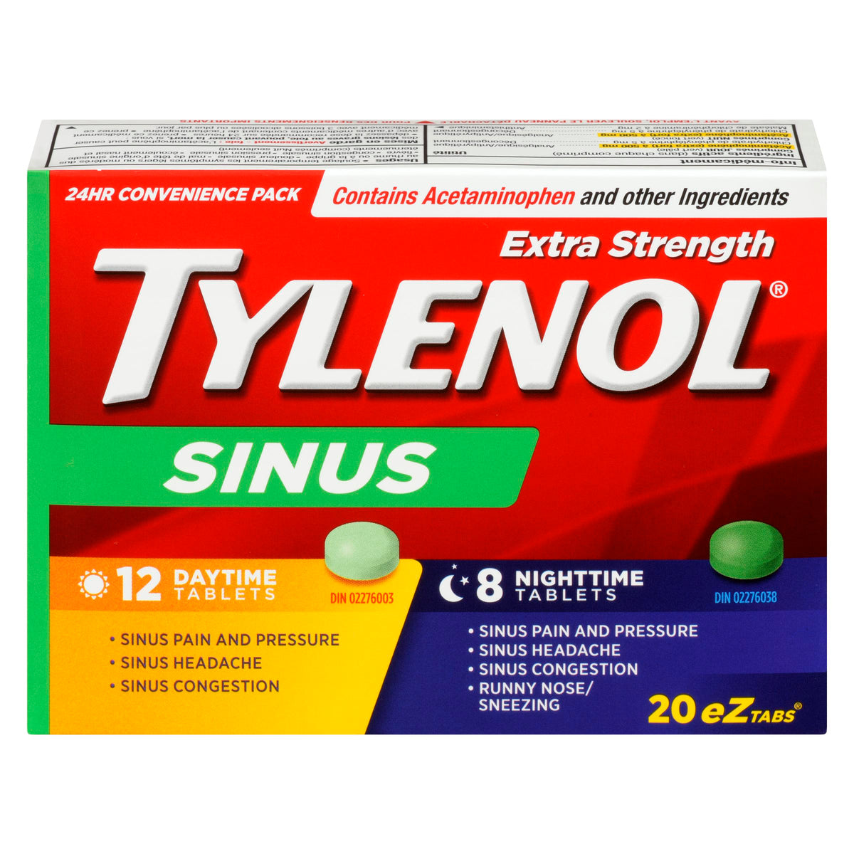 Tylenol Sinus Day/night Caplets 20 ct