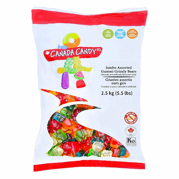 Canada Candy Company Assorted Gummi Grizzly Bears 2.5 kg