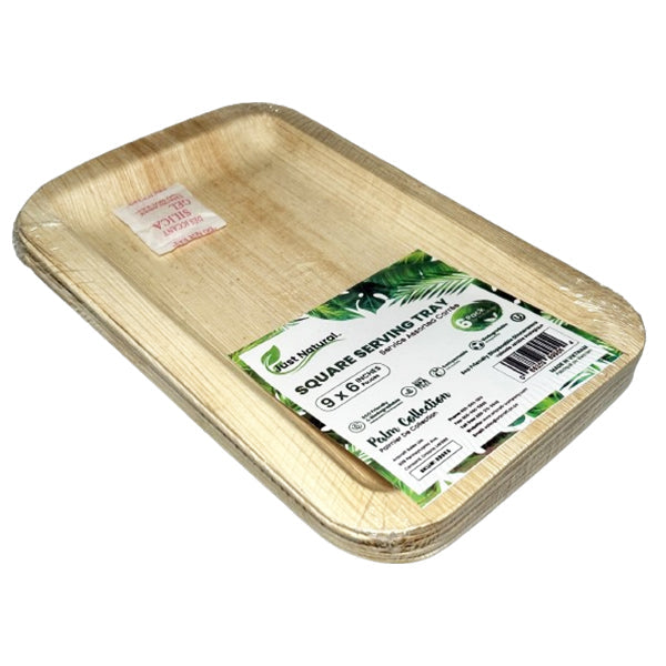 Just Natural 6IN Square Serving Tray 6 ct