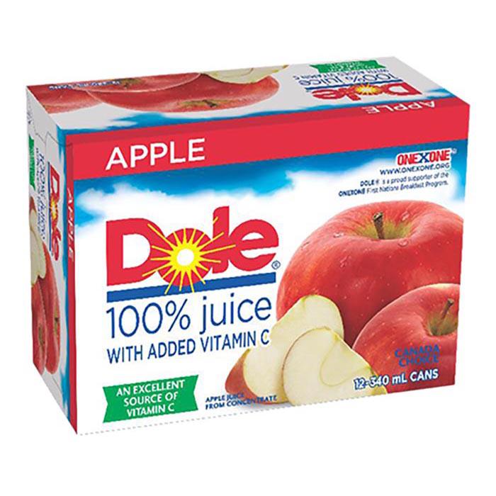 DOLE Apple Juice 100 Percent 340 mL
