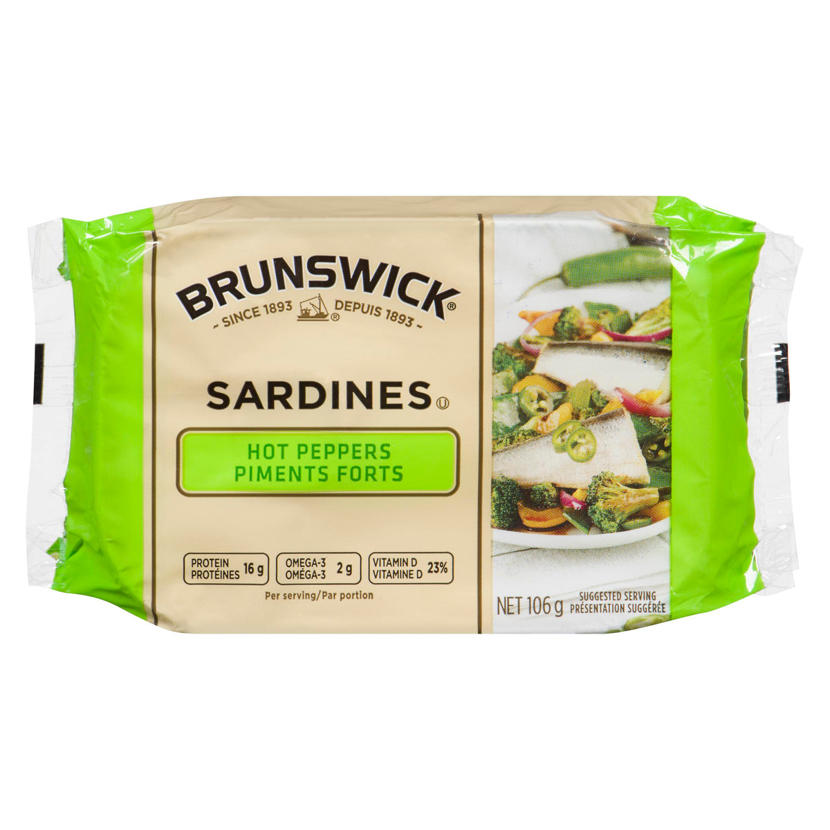 Brunswick Sardines Tabasco Pepper 106 g