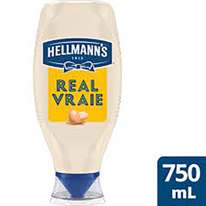 Hellmanns Squeeze Mayonnaise 750 mL