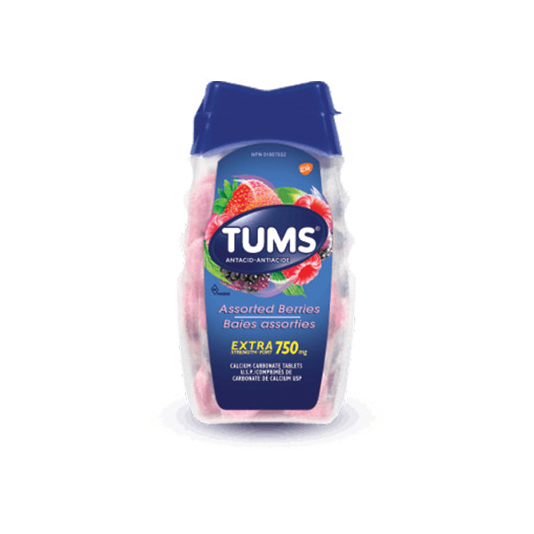 TUMS Extra Strength Berries Calcium Carbonate Tablets 100 ct