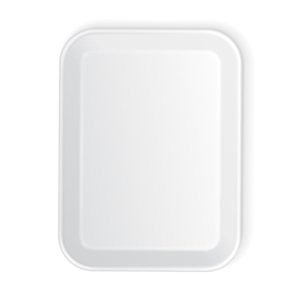 DYNE A Pak White 8D Foam Meat Tray 400 ct