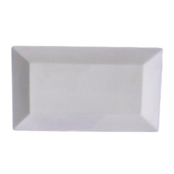 Standa White Rectangle Melamine Platter 7.9IN