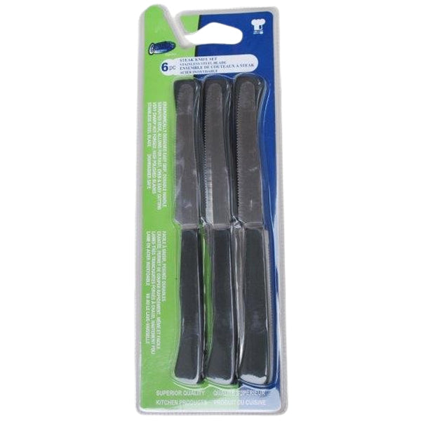 Standa Steak Knife Set Black 6 pc