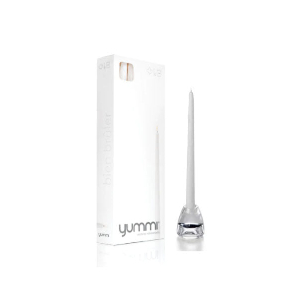 Yummi Taper Candles 12IN White 12 ct