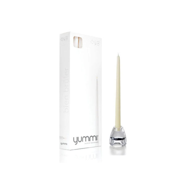 Yummi Taper Candles 12IN Ivory 12 ct