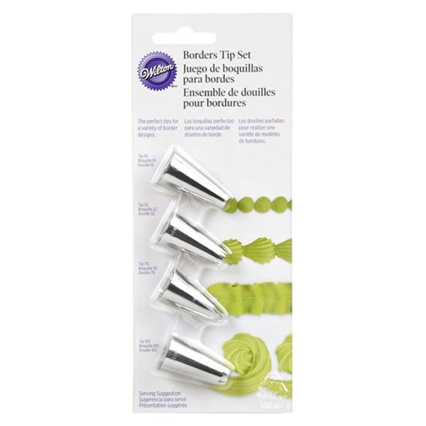 Wilton Tip Set Borders Efs 4 ct