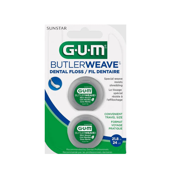 GUM Butlerweave Mint Waxed Dental Floss 21.8M