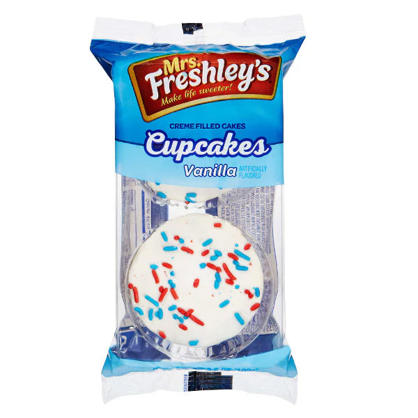 Mrs Freshlys Freshley Vanilla Cupcake 6x3.6 oz