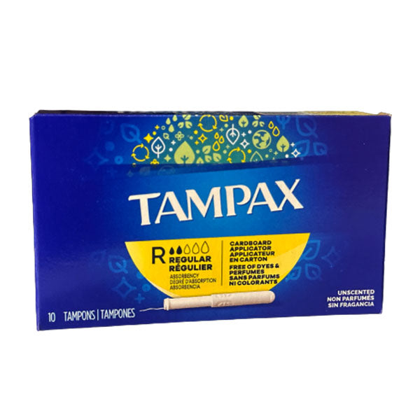 Tampax Regular Tampons Unscented 10 ct