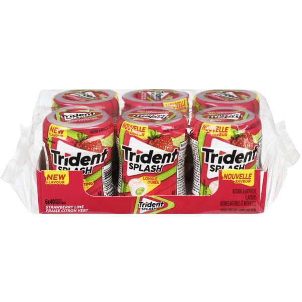 Trident Splash Strawberry & Lime Bottles 40 pc