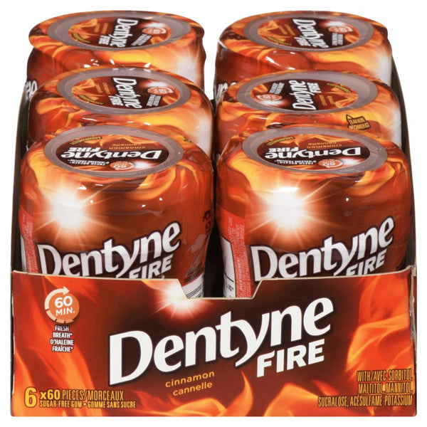 Dentyne Fire Cinnamon Bottles 60 pc