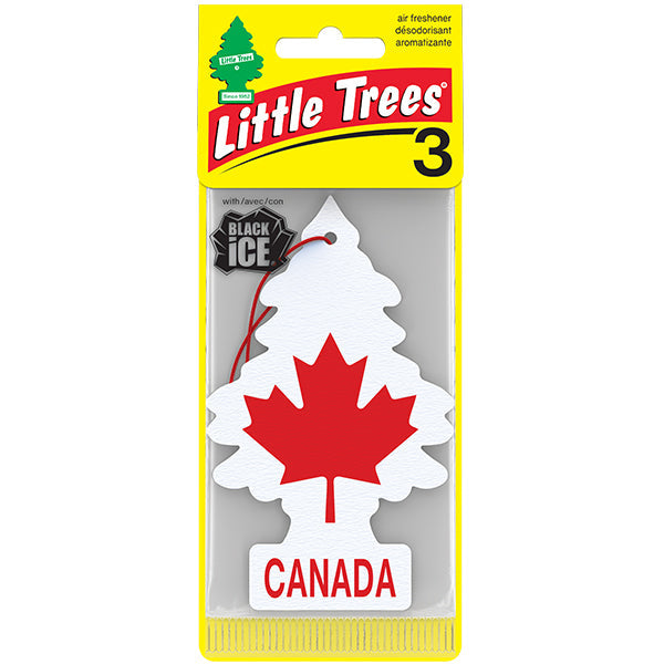 Little Tree Car Freshner Canada Black Ice 3-Pack