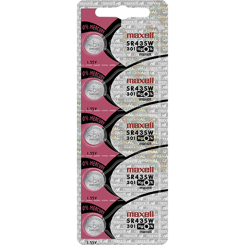 Maxell Battery 5 pcs SR43SW/301