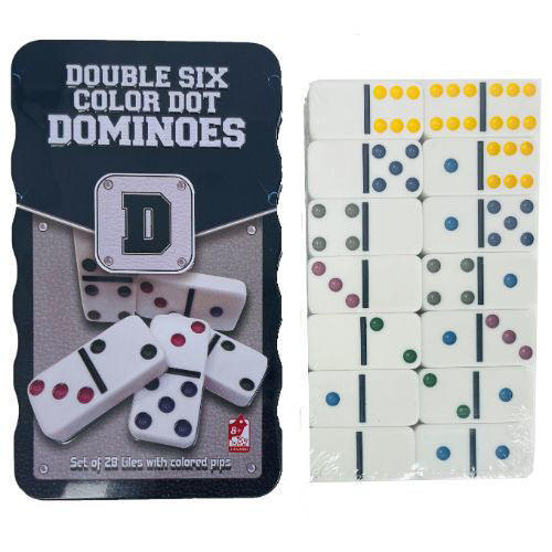 Double Six Color Dot Dominoes 28 pcs