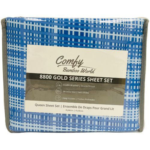 Queen Printed Bedsheet Set 4 pcs