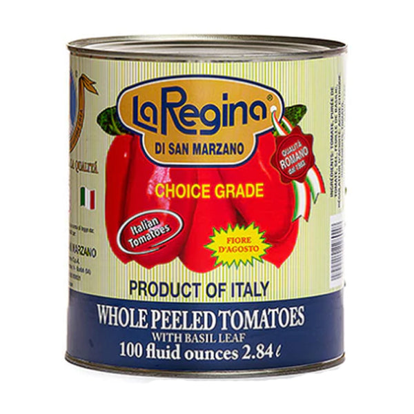 La Regina Whole Peeled Tomatoes W Basil 2.84 L
