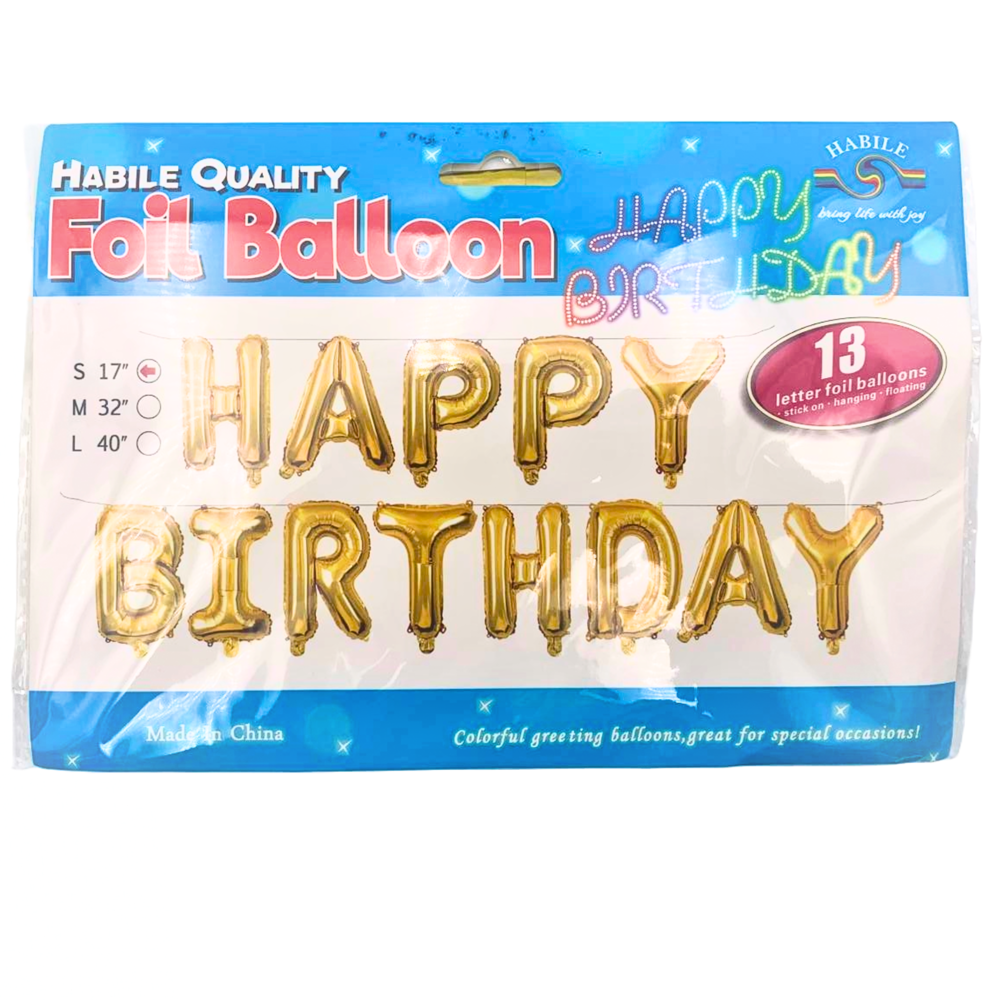 ''happy Birthday'' Ribbon Balloons 17'