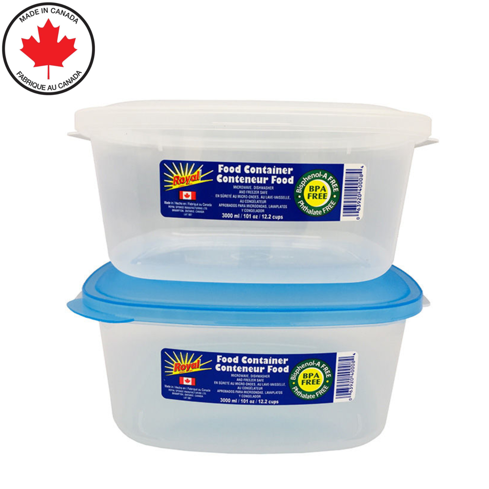 Royal Plastic Food Container Square 3000 mL
