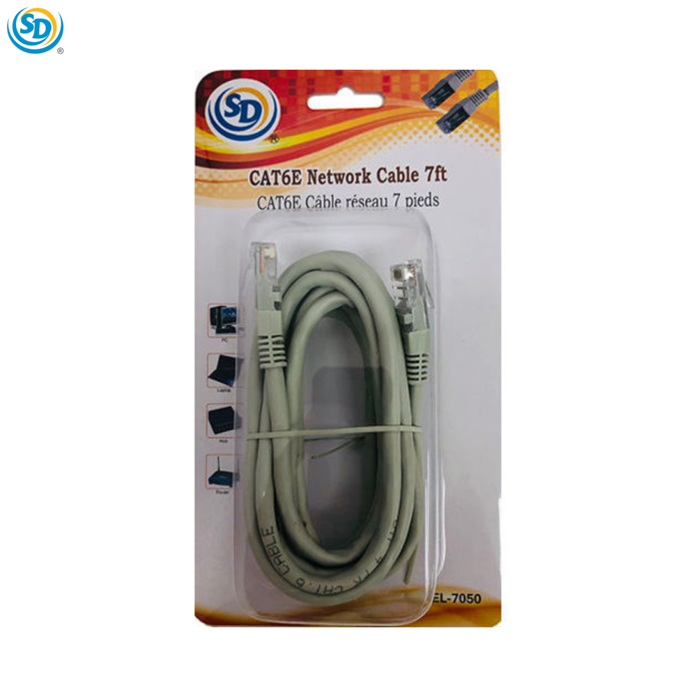 SD CAT6E Network Cable 7ft