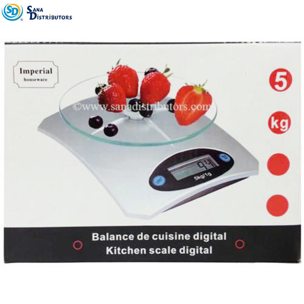 Kitchen Glass Scale Digital 5 kg 8.5"x6"