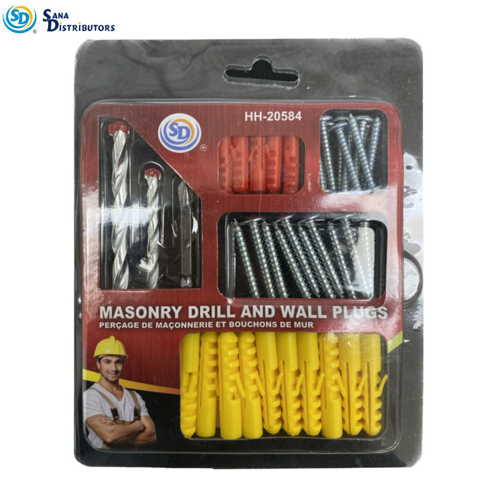 SD Masonry Drill & Wall Plugs 43 pcs