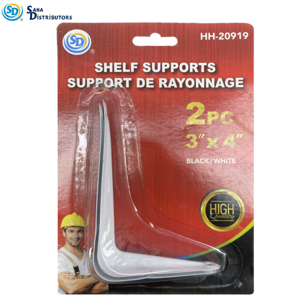 SD Shelf Supports 3" X 4"- 2 pcs - White