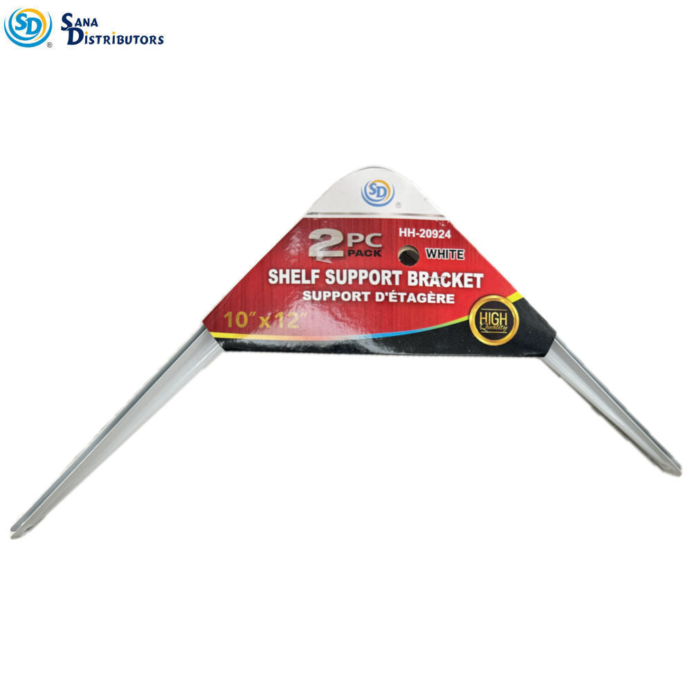 SD Shelf Support Bracket 10" X 12"- 2 pcs - White