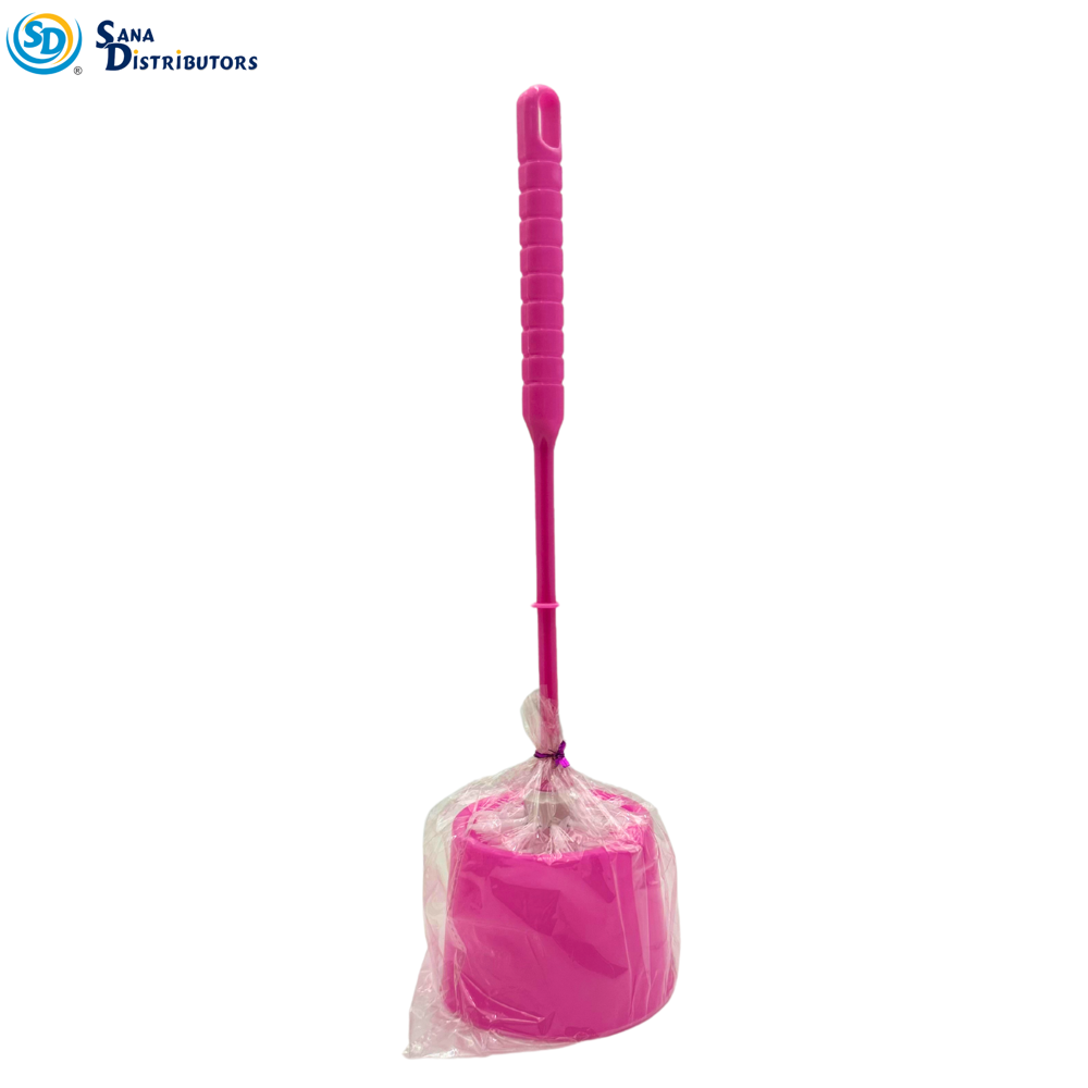 Toilet Brush W/holder - Assorted Colours 14"