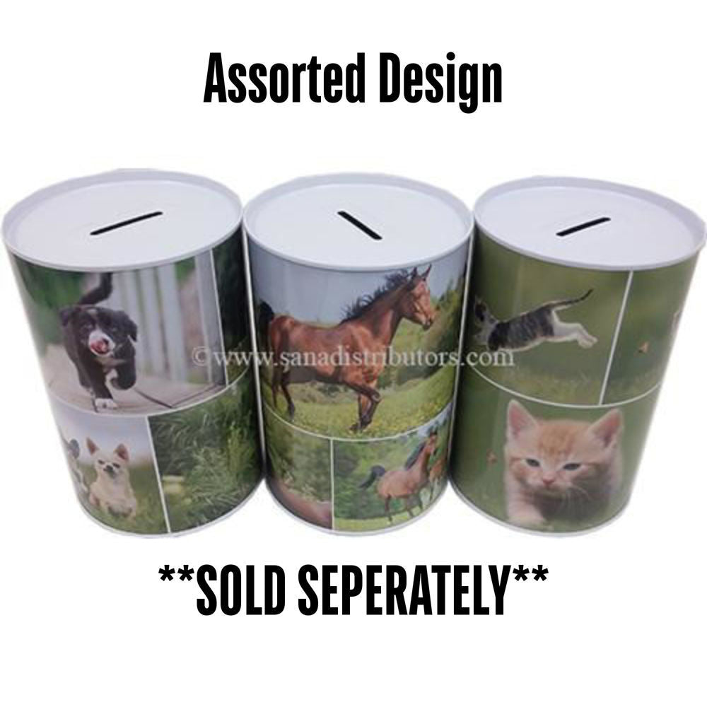 Medium Tin Coin Bank - Animals [5.91" X 3.94"] 1 pc